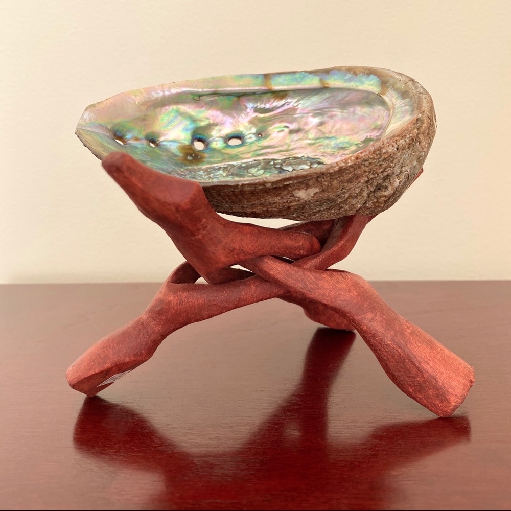 Abalone Shell with Sage Sets - Picture 3 of 4